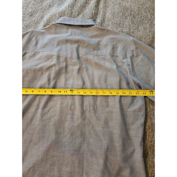 Vintage Le Chevron Western Pearl Snap Shirt M Large Button Up Dagger Collar Knit - Picture 10 of 11